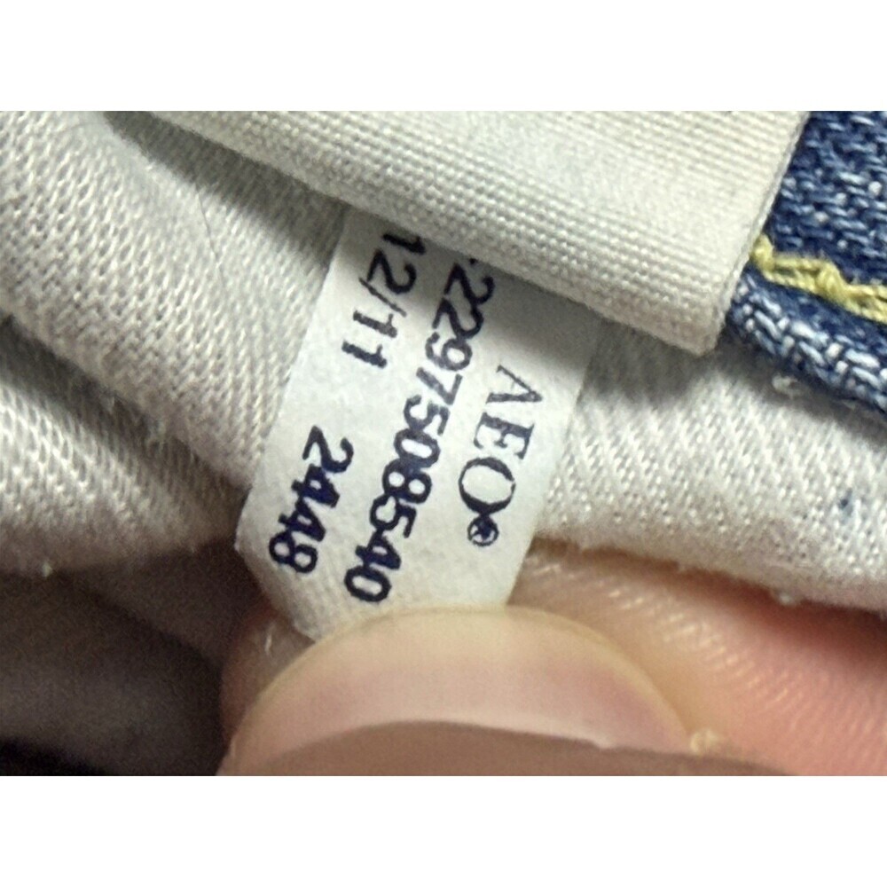 American Eagle Jeans Men's 33x34 (35x34) Original Straight Light Wash Y2K 2011 - Picture 13 of 13